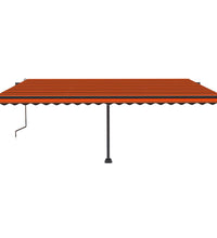 Automatische Markise mit LED Windsensor 500x300 cm Orange/Braun