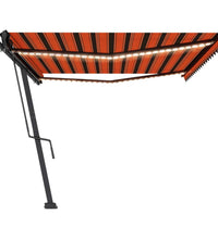 Automatische Markise mit LED Windsensor 500x300 cm Orange/Braun