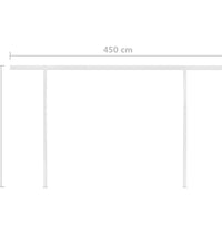 Markise Manuell Einziehbar mit LED 5x3 m Orange und Braun