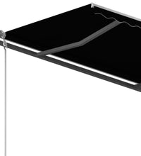 Markise Manuell Einziehbar mit Pfosten 3x2,5 m Anthrazit