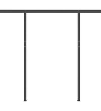Markise Manuell Einziehbar mit Pfosten 3x2,5 m Orange Braun