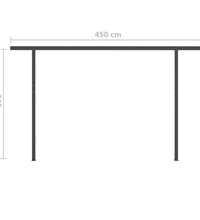 Markise Manuell Einziehbar mit LED 5x3 m Orange & Braun