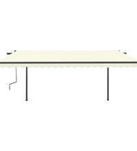 Automatische Markise mit LED & Windsensor 5x3 m Cremeweiß