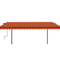 Automatische Markise mit LED & Windsensor 5x3 m Orange Braun