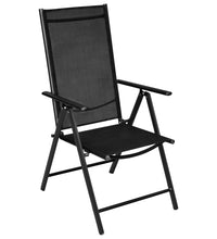 7-tlg. Garten-Essgruppe Aluminium Schwarz