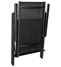 7-tlg. Garten-Essgruppe Aluminium Schwarz