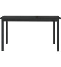 7-tlg. Garten-Essgruppe Aluminium Schwarz