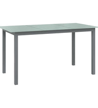 7-tlg. Garten-Essgruppe Aluminium Silbern und Schwarz