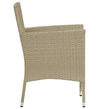 7-tlg. Garten-Essgruppe Poly Rattan Beige