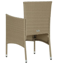 7-tlg. Garten-Essgruppe Poly Rattan Beige