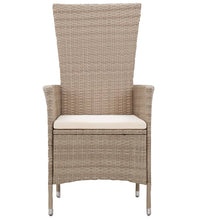 7-tlg. Garten-Essgruppe Poly Rattan Beige