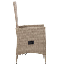 7-tlg. Garten-Essgruppe Poly Rattan Beige