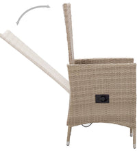 7-tlg. Garten-Essgruppe Poly Rattan Beige