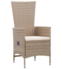 7-tlg. Garten-Essgruppe Poly Rattan Beige