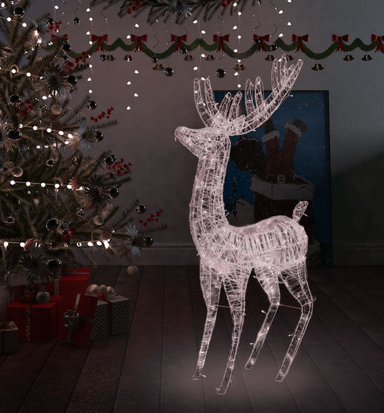 LED-Rentier XXL Acryl Weihnachtsdeko 250 LED 180 cm Warmweiß