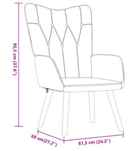 Relaxsessel mit Hocker Dunkelgrau Stoff