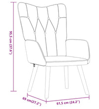 Relaxsessel mit Hocker Schwarz Stoff