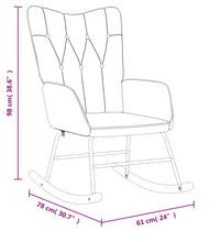 Schaukelsessel mit Hocker Braun Stoff