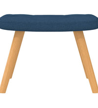 Schaukelsessel mit Hocker Blau Stoff