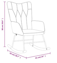 Schaukelsessel mit Hocker Blau Stoff