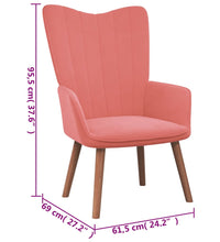 Relaxsessel mit Hocker Rosa Samt