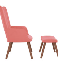 Relaxsessel mit Hocker Rosa Samt