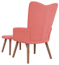 Relaxsessel mit Hocker Rosa Samt