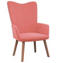 Relaxsessel mit Hocker Rosa Samt