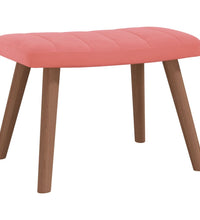 Relaxsessel mit Hocker Rosa Samt