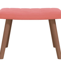 Relaxsessel mit Hocker Rosa Samt