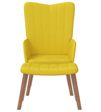 Relaxsessel mit Hocker Senfgelb Samt