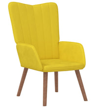 Relaxsessel mit Hocker Senfgelb Samt