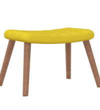 Relaxsessel mit Hocker Senfgelb Samt
