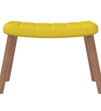 Relaxsessel mit Hocker Senfgelb Samt