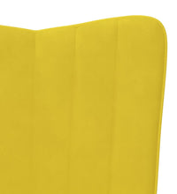 Relaxsessel mit Hocker Senfgelb Samt