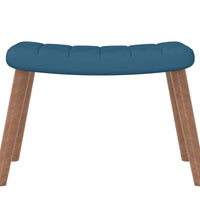 Relaxsessel mit Hocker Blau Samt