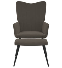 Relaxsessel mit Hocker Dunkelgrau Samt