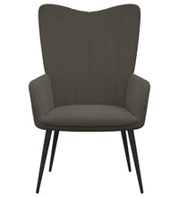 Relaxsessel mit Hocker Dunkelgrau Samt