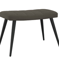 Relaxsessel mit Hocker Dunkelgrau Samt