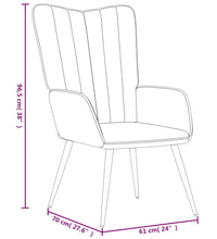 Relaxsessel mit Hocker Dunkelgrau Samt