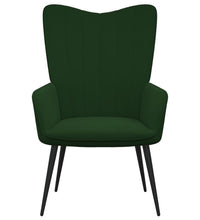 Relaxsessel mit Hocker Dunkelgrün Samt
