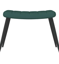 Relaxsessel mit Hocker Dunkelgrün Samt