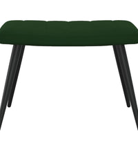 Relaxsessel mit Hocker Dunkelgrün Samt