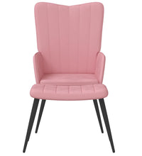 Relaxsessel mit Hocker Rosa Samt