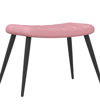 Relaxsessel mit Hocker Rosa Samt