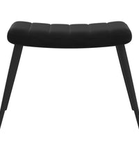 Relaxsessel mit Hocker Schwarz Samt