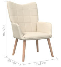 Relaxsessel mit Hocker Creme Stoff