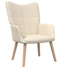 Relaxsessel mit Hocker Creme Stoff