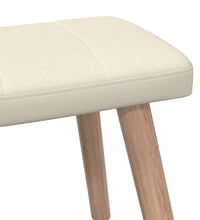 Relaxsessel mit Hocker Creme Stoff