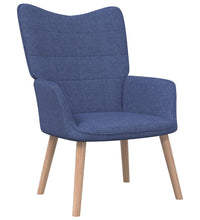 Relaxsessel mit Hocker Blau Stoff